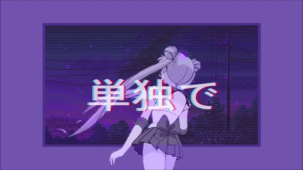 Purple anime aesthetic pc wallpapers