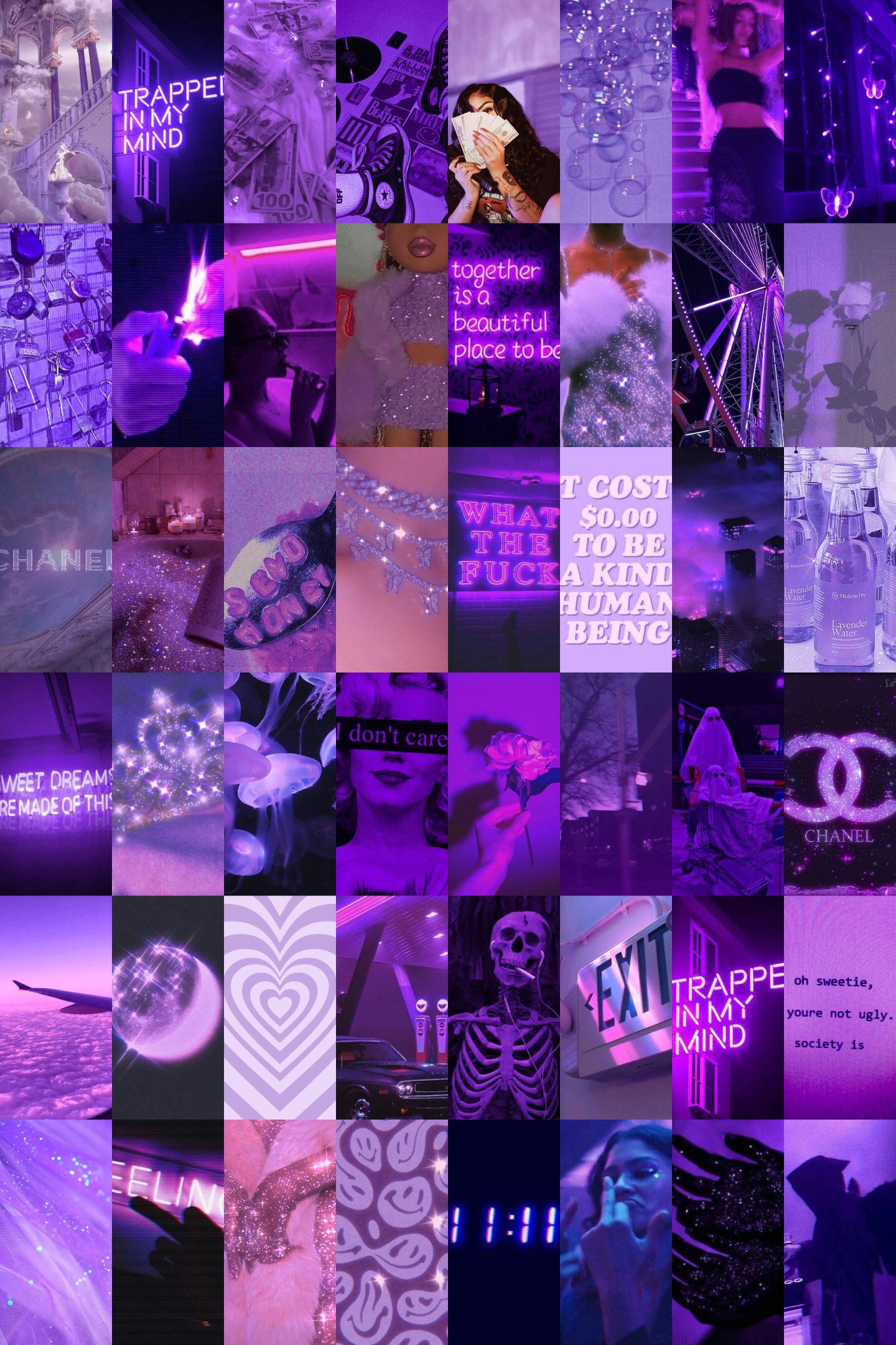 Download Free 100 + purple aesthetic collage Wallpapers