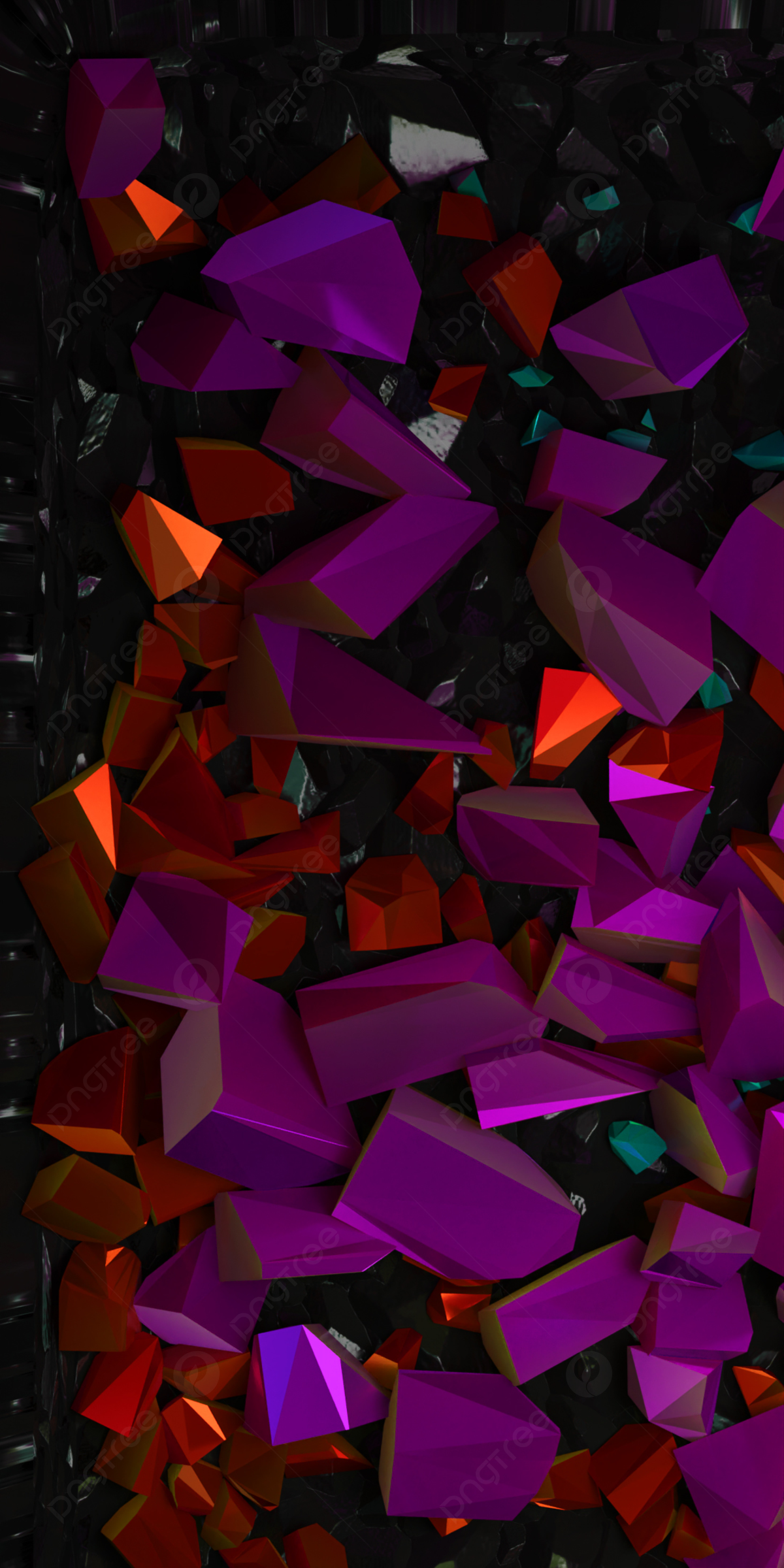 Crystal background wallpaper purple red chunk of gem shiny triangle d luxury background image for free download