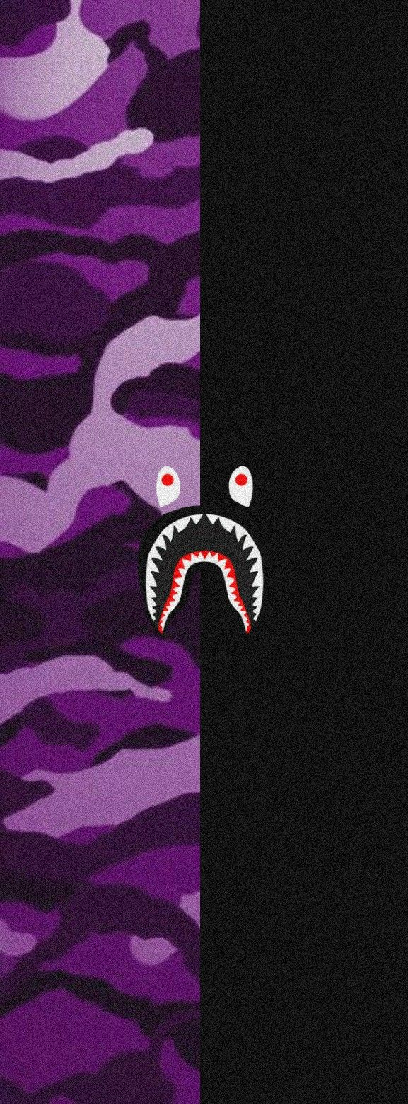 Download purple art bape logo wallpaper