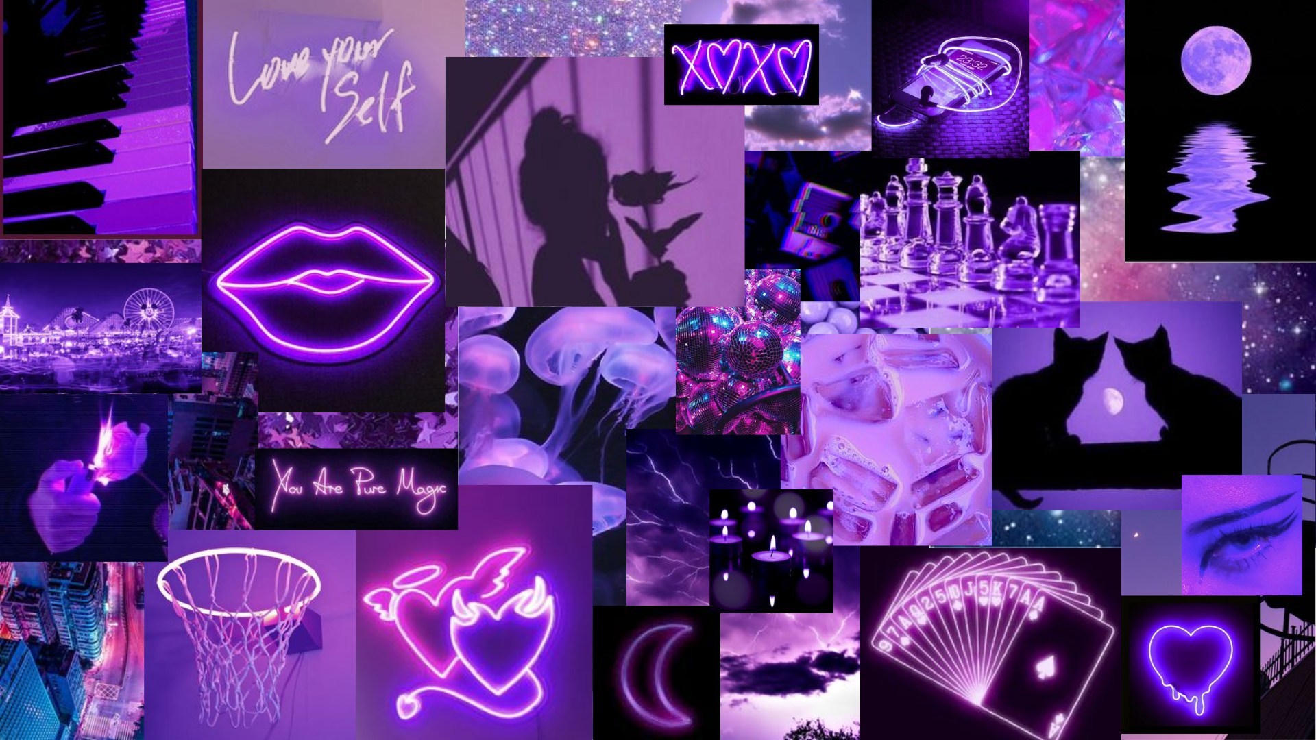 Purple neon aesthetic puter wallpapers