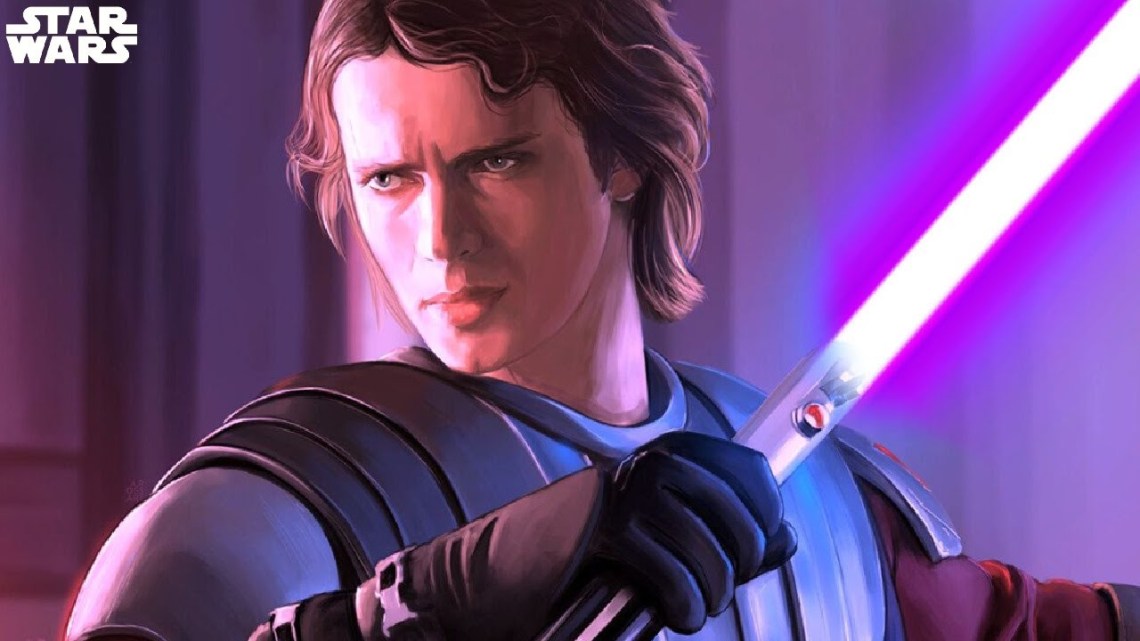 Why anakin skywalker didnt use a purple lightsaber