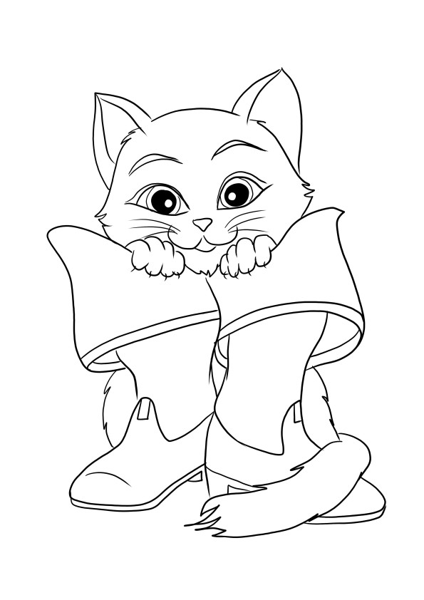 Puss in boots collectn of most wanted coloring pages for free downloading