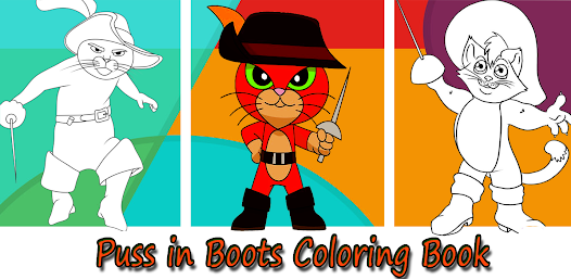 Puss in boots coloring book