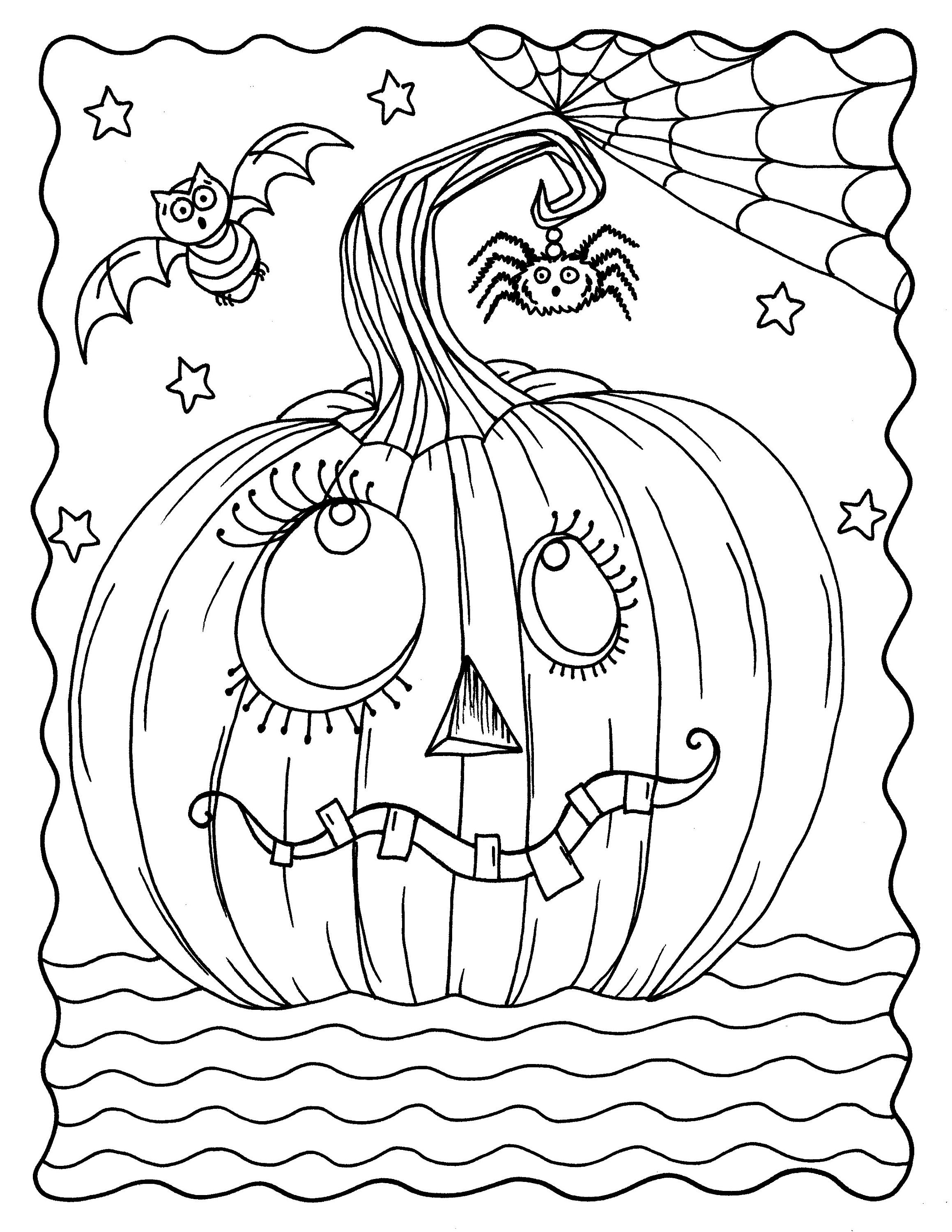 Goofy pumpkin coloring page digital download instant printable adult coloring pages halloween jack o lantern