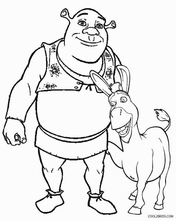 Printable shrek coloring pages for kids coolbkids shrek kids coloring books coloring pages for kids