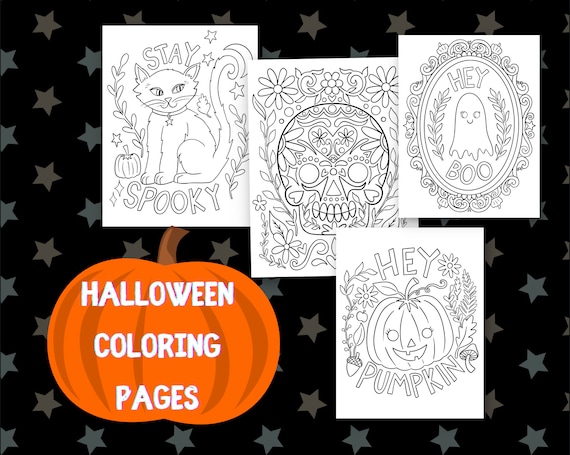Halloween coloring pages four full
