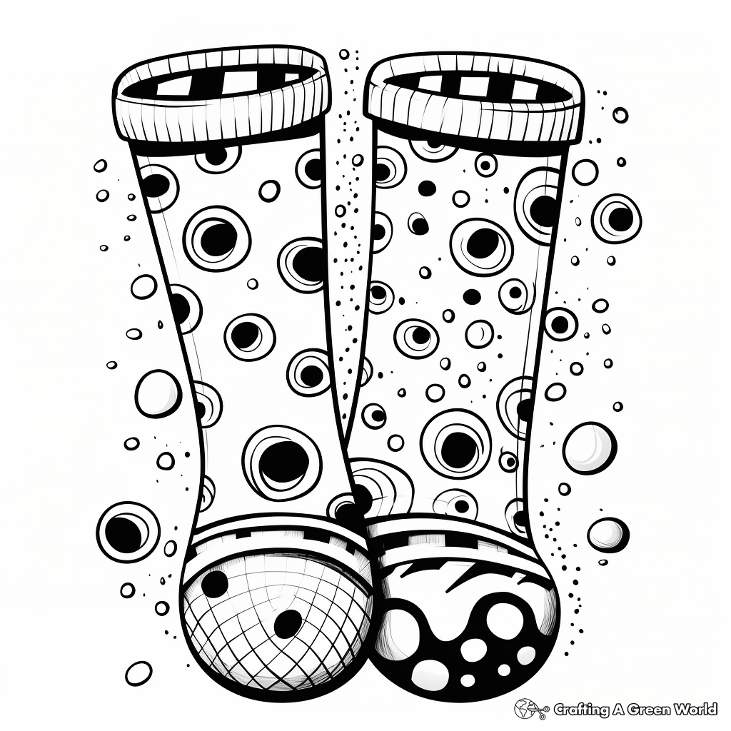 Crazy socks coloring pages