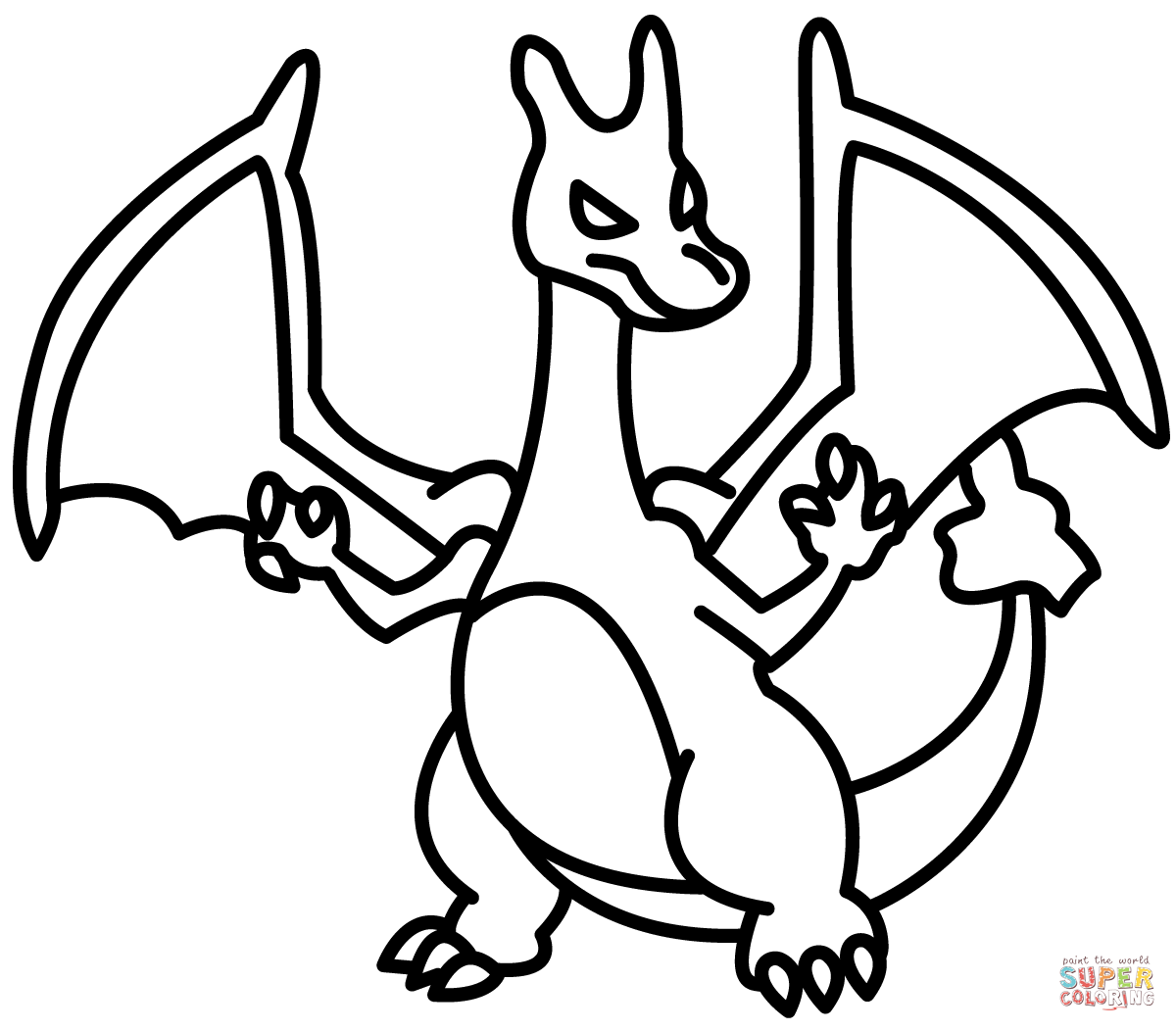 Chibi charizard coloring page free printable coloring pages