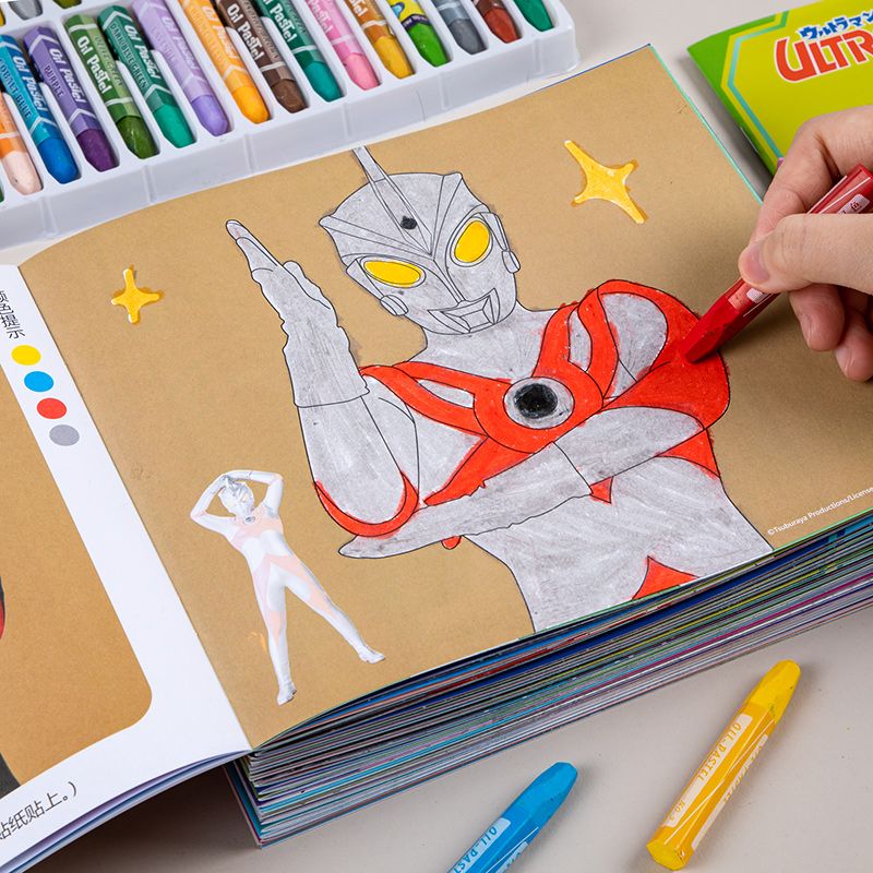 Ultraman ic book children puzzle drawing book cartoon coloring book graffiti coloring animation ic book gift wholeale