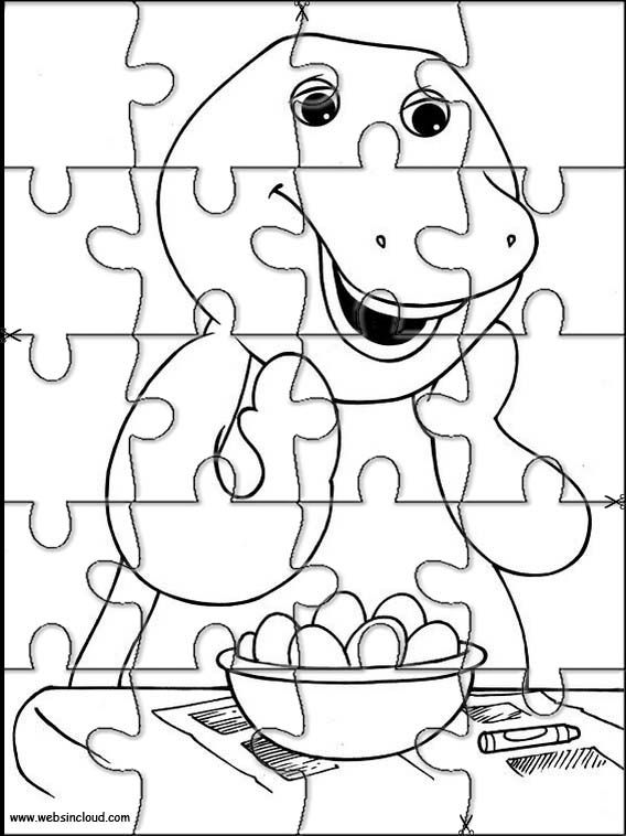 Printable jigsaw puzzles to cut out for kids barney and friends coloring pages barney friends printables kids jigsaw puzzles