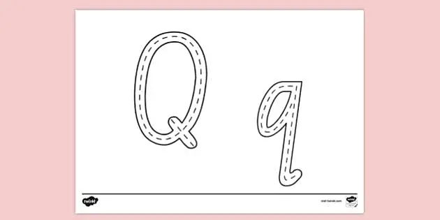 Free printable letter q louring sheet teacher made