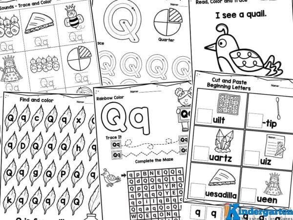 Free printable letter q worksheets for kindergarten
