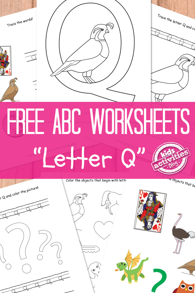 Free letter q worksheets for preschool kindergarten kids activities blog