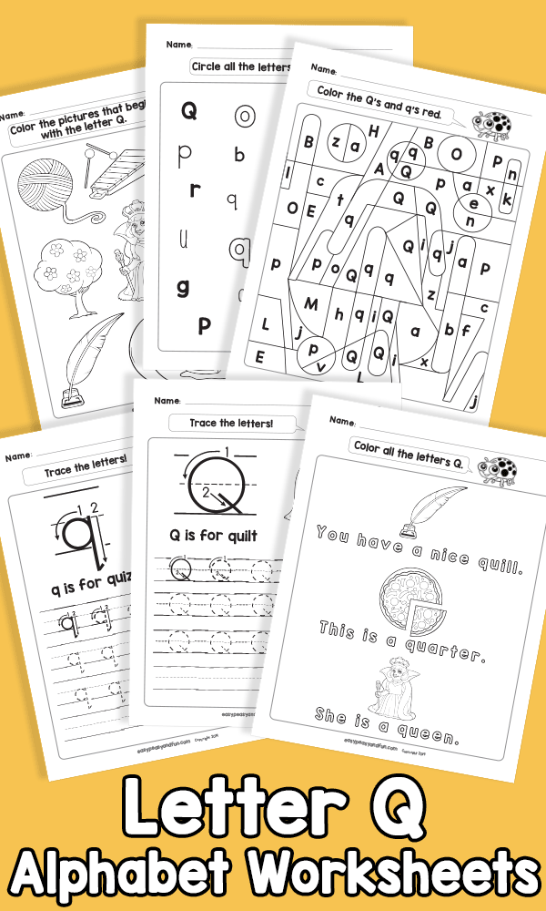 Letter q worksheets â easy peasy and fun hip