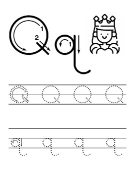 Letter q tracing worksheets by owl school studio tpt