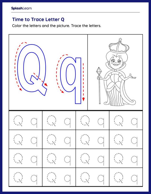 Time to trace letter q