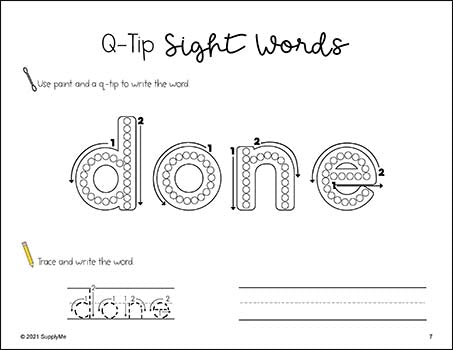 Sight words worksheets