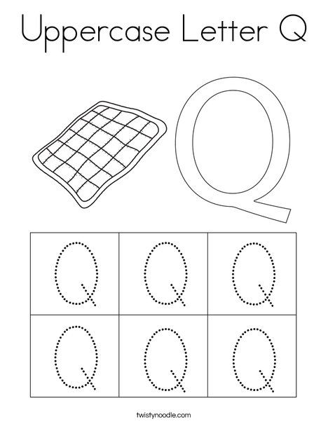 Uppercase letter q coloring page