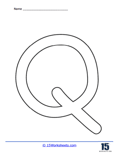 Bubble letter q worksheets