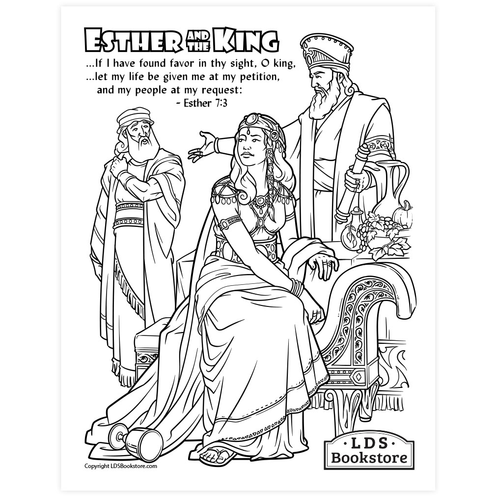 Esther and the king coloring page