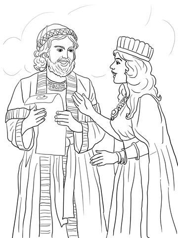 Queen esther coloring pages free coloring pages
