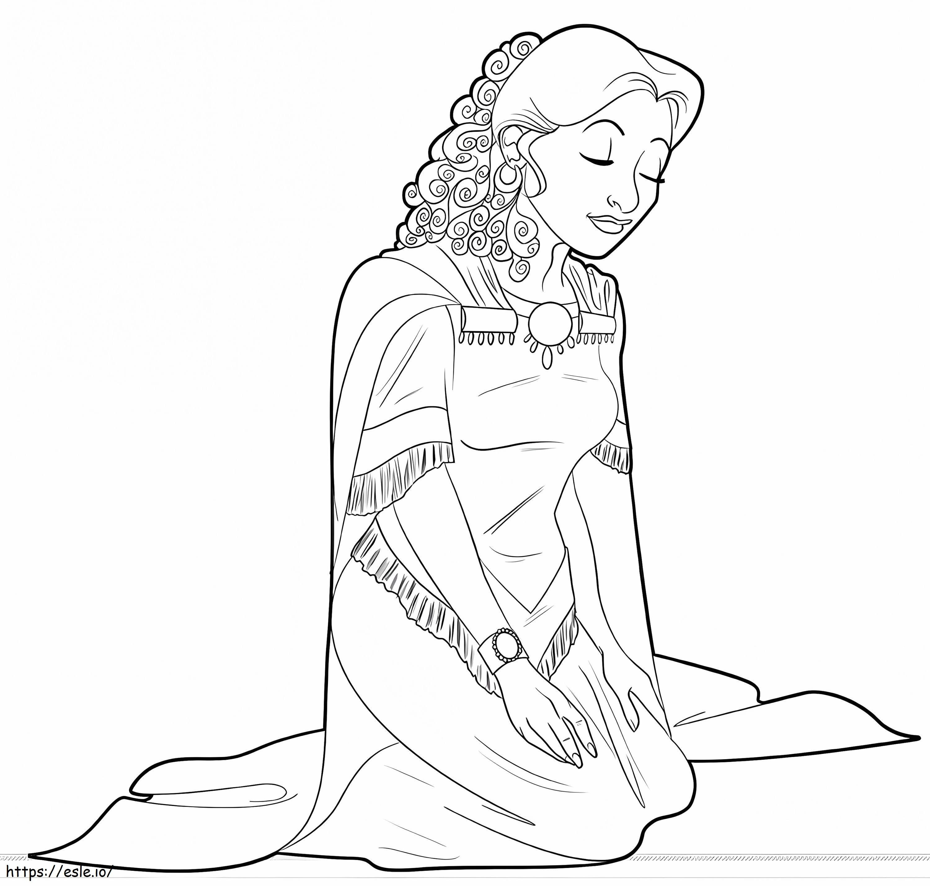 Queen esther printable coloring page