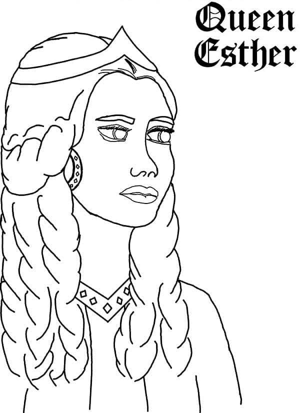 Queen esther image coloring page