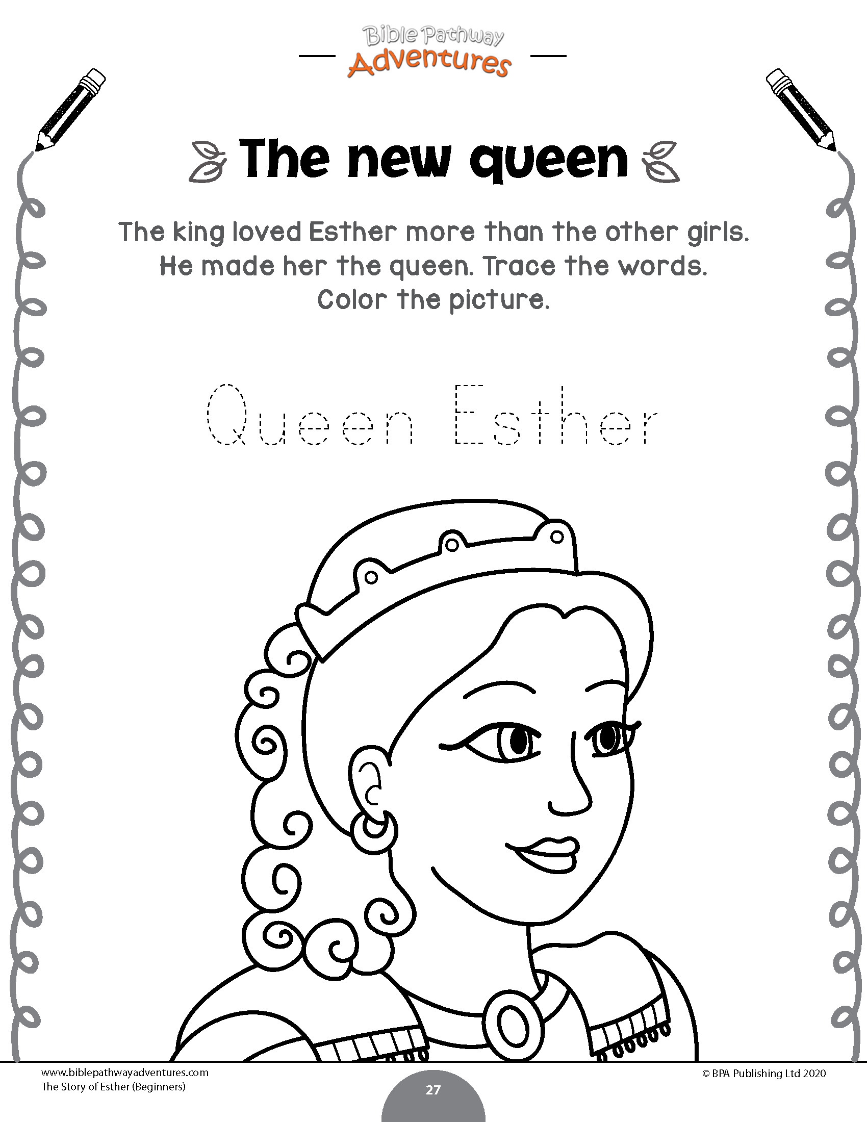 Esther activity book for beginners pdf â bible pathway adventures