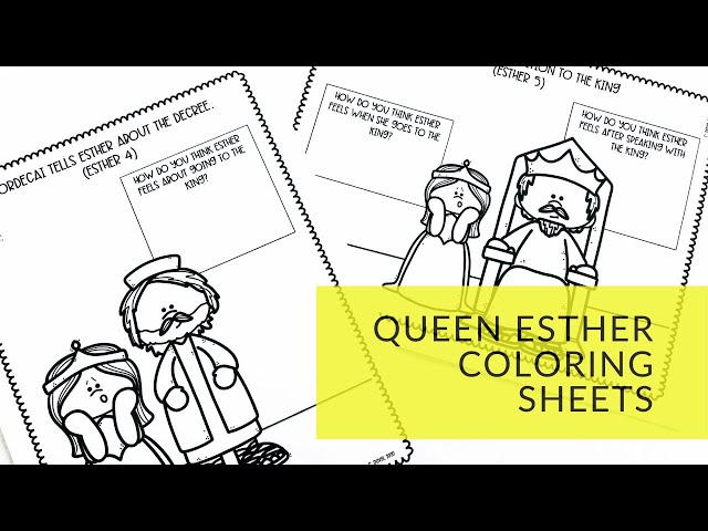Queen esther coloring sheets