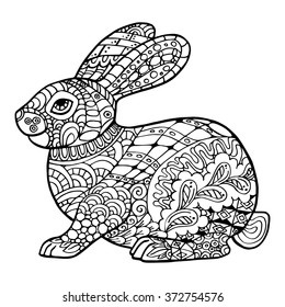 Rabbit coloring pages adult images stock photos d objects vectors
