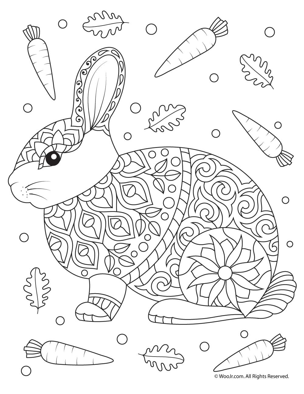 Fall animal adult coloring pages woo jr kids activities childrens publishing
