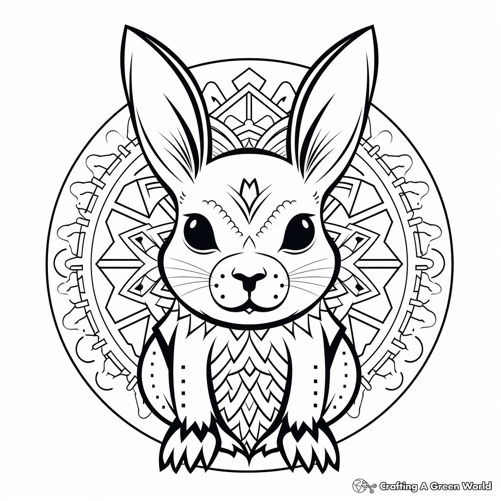 Bunny coloring pages for adults