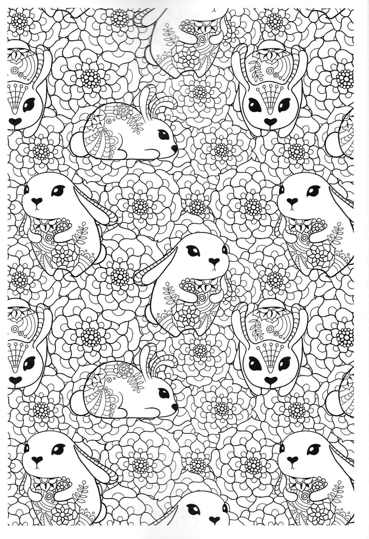 Adult rabbit colouring page bunny coloring pages cute coloring pages animal coloring pages
