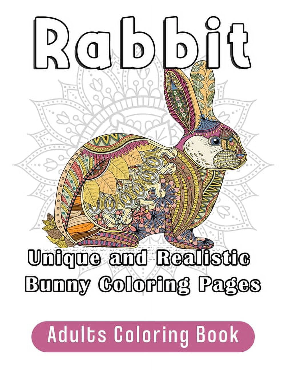 Rabbit adults coloring book unique realistic bunny coloring pages