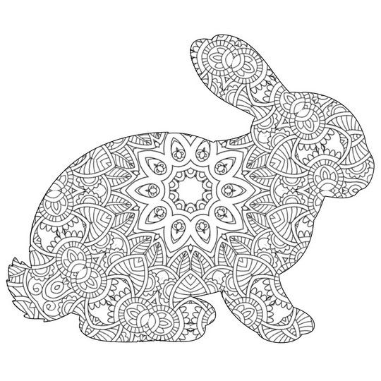 Bunny coloring pages popular cute rabbit coloring pages bunny coloring pages mandala coloring mandala coloring pages