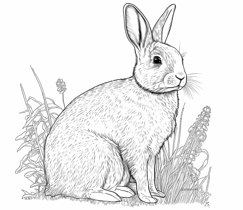 Bunny coloring pages