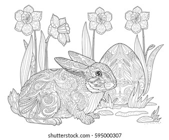 Rabbit coloring pages adult images stock photos d objects vectors