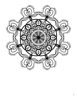 Mandala coloring book set of coloring pages radial symmetry sel