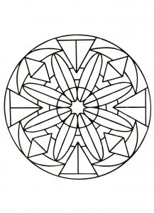 Mandala composed of rounded patterns