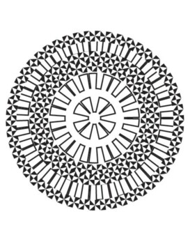Mandala radial pattern geometrysymmetry coloring page tpt