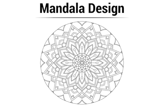 Premium vector mehndi mandalaflower shape mandalar mandalablack isolated ethnic mandala design vector illustrat