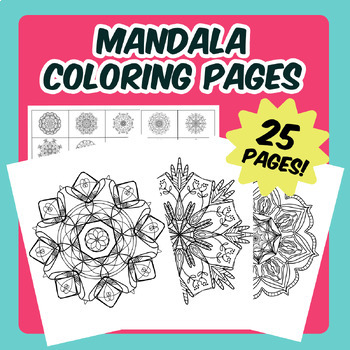 Mandala coloring book set of coloring pages radial symmetry sel in mandala coloring mandala coloring books coloring book set