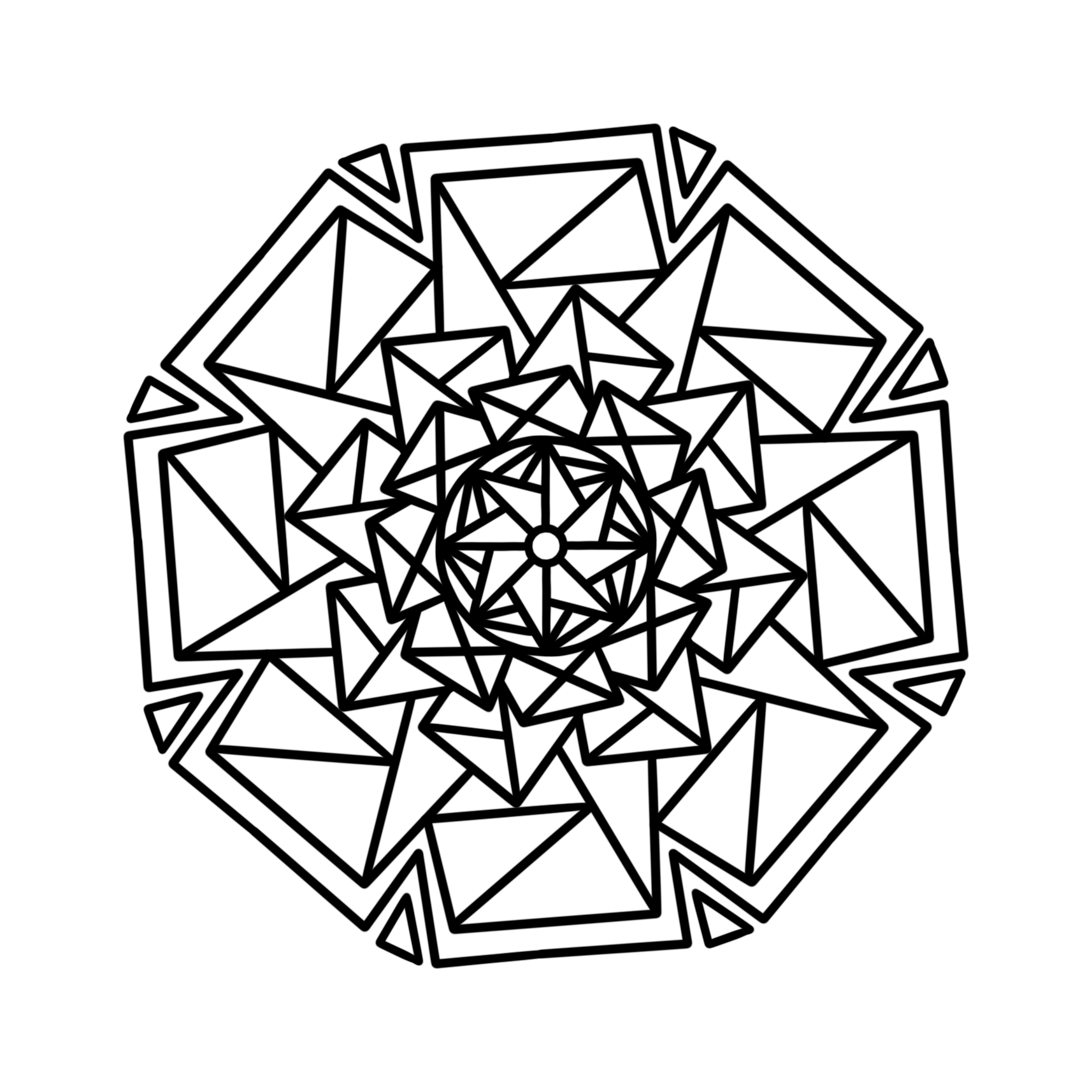 Radial symmetry coloring pages i made enjoy rprocreate