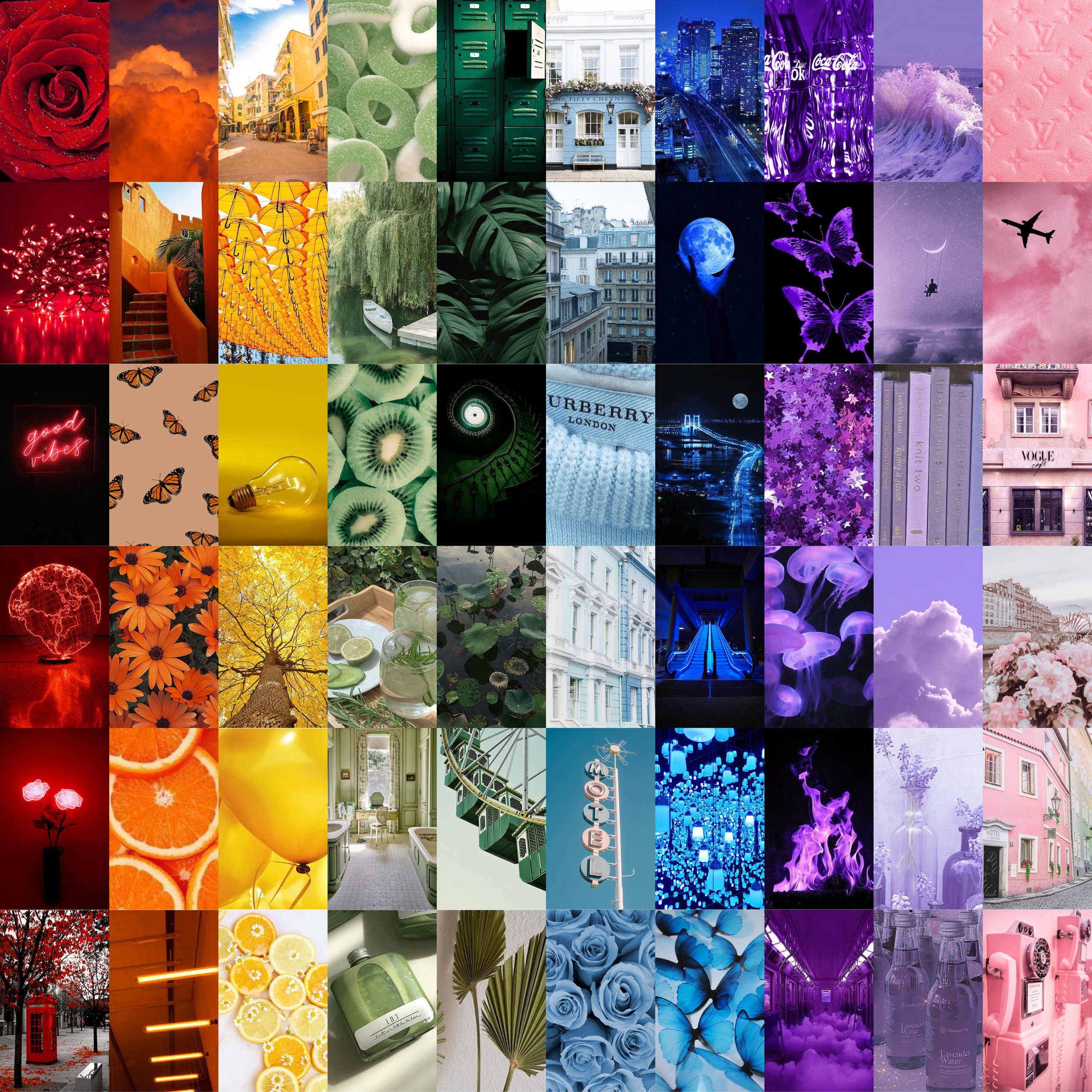 Rainbow photo collage kit