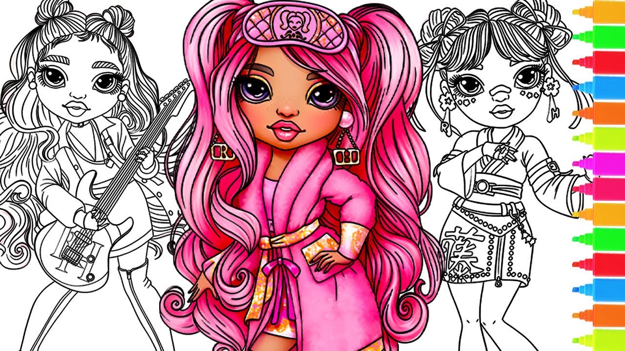 Coloring brianna dulce caren ajor lila yaaoto rainbow high coloring book pages