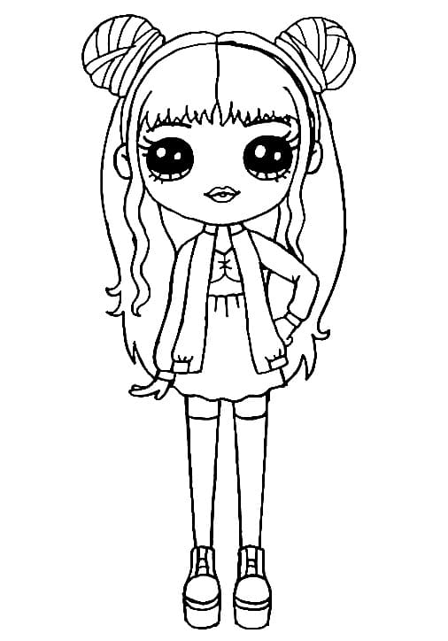 Rainbow high cute sunny madison coloring page
