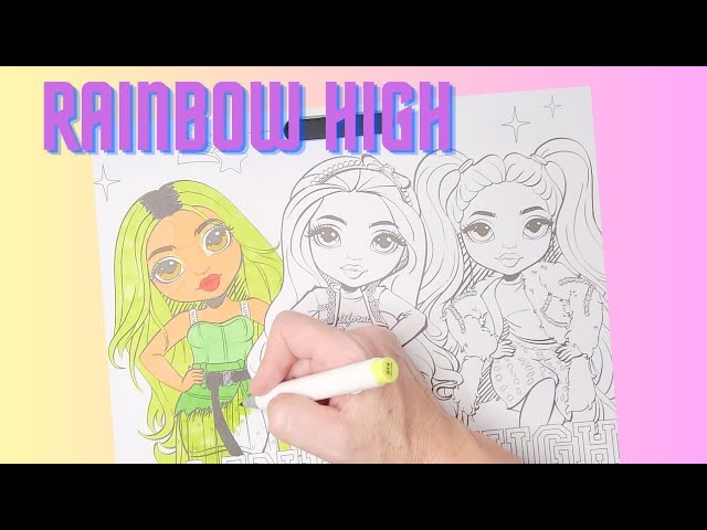 Rainbow high coloring pages ohuhu markers