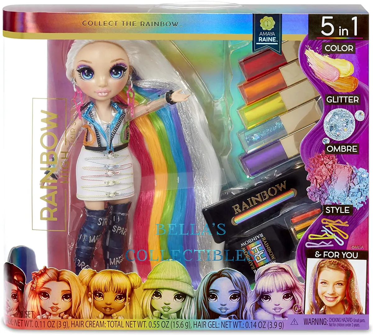 New rainbow high hair studio wexclusive doll amaya raine