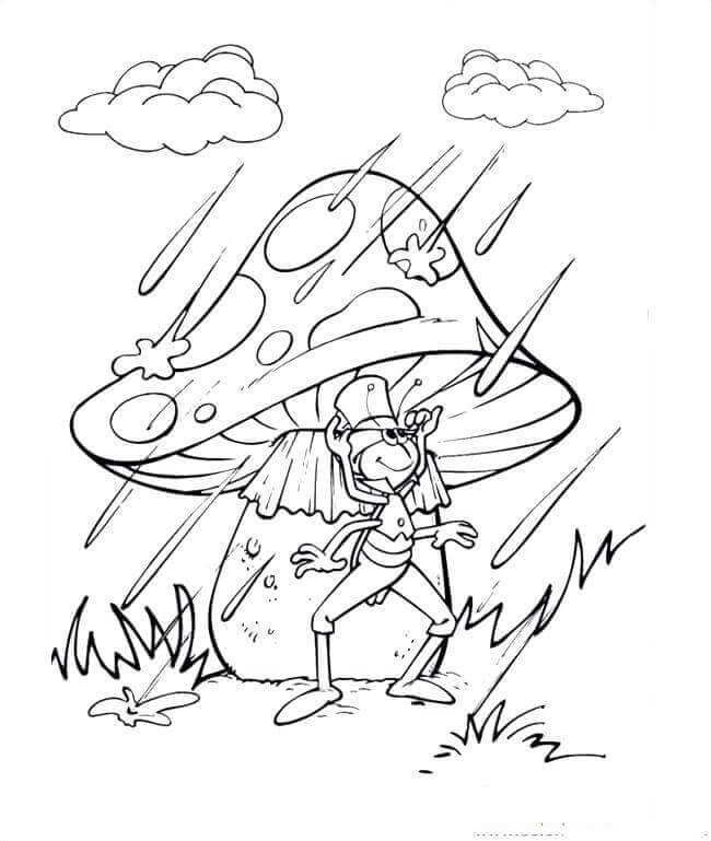 Rainy day coloring pages pdf for kids